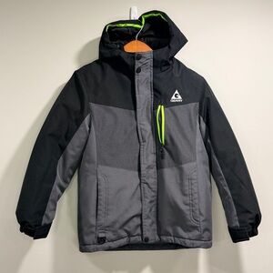 Gerry Kids 2 in 1 Jacket in Black and Gray with Neon Accents Size 10/12